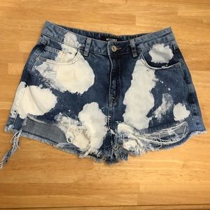 Missguided Destroyed Bleached Shorts